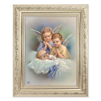 Guardian Angels - Detailed Scroll Carvings Silver Frame - 2Pk -  - 863-351