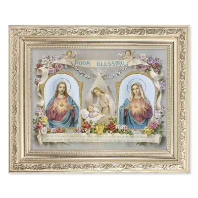 Baby Room Blessing - Detailed Scroll Carvings Silver Frame - 2Pk -  - 863-390