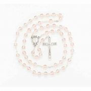 8mm Pink 96 Faceted Bead Rosary 23 1/2"

(Boxed)