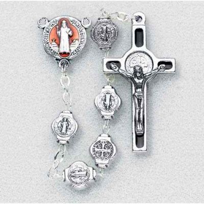 8mm Saint Benedict Jubilee Medal Beads w/Pater Beads Rosary - 846218028579 - 249BEN