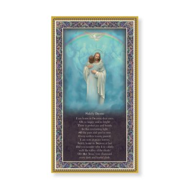 Safely Home 5 x 9 inch Gold Foil Italian Plaque with Prayer (2 Pack) - 846218042988 - E59-150