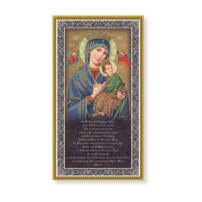 Mother Of Perpetual Help 5 x 9in Gold Foil Plaque w/Prayer (2 Pack) - 846218043039 - E59-208