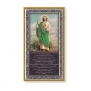 Saint Jude 5 x 9 inch Gold Foil Italian Plaque with Prayer