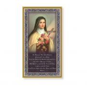 Saint Therese The Little Flower 5 x 9in Gold Foil Plaque (2 Pack)