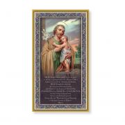 Saint Joseph 5 x 9 inch Gold Foil Italian Plaque with Prayer