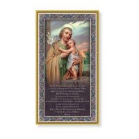 Saint Joseph 5 x 9 inch Gold Foil Italian Plaque with Prayer