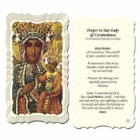 50pk - Our Lady Of Czestochowa 2 x 4 inch Prayer-Card - (Pack of 50)