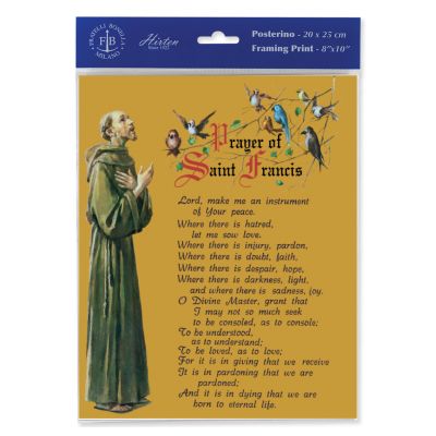 Prayer Of Saint Francis 8 x 10 inch Print (6 Pack) - 846218089525 - P810-311