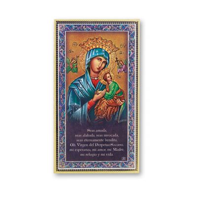 5" X 9" Spanish Our Lady Of Perpetual Help Plaque - 2Pk -  - S59-208