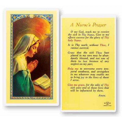A Nurse s Prayer Laminated Holy Card - (Pack - 31) - 846218015456 - E24-789