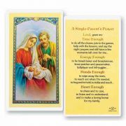 A Single Parents Prayer Laminated 2 x 4 inch Holy Card (50 Pack)