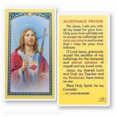 Acceptance Prayer Laminated 2 x 4 inch Holy Card (50 Pack) - 846218014008 - E24-728