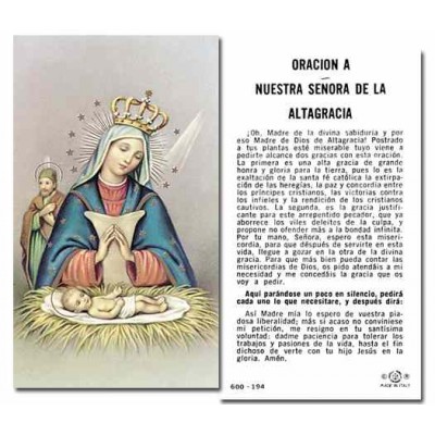Altagracia Holy Card w/Gold Edges 100 Pack -  - 600-194