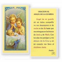 25pk - Angel De La Guarda Dos Angeles Laminated Holy Card Pk 25