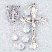 April-Crystal Deluxe Birthstone Rosary 20 inch