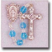 Aqua Aurora Borealis Beads Handcrafted Rosary