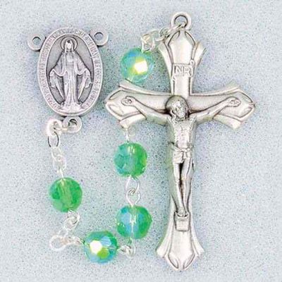 August-Peridot Deluxe Birthstone Rosary 20 inch (2 Pack) - 846218026704 - 245AUG