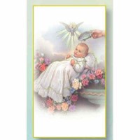 100pk - Baptism 2x4 inch Prayer-Card - (Pack of 100)