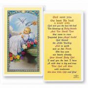 Baptism - Girl Laminated 2 x 4 inch Holy Card (50 Pack)