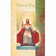 Biography Holy Card Of Christ The King (20 Pack)