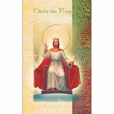 Biography Holy Card Of Christ The King (20 Pack) - 846218010840 - F5-153