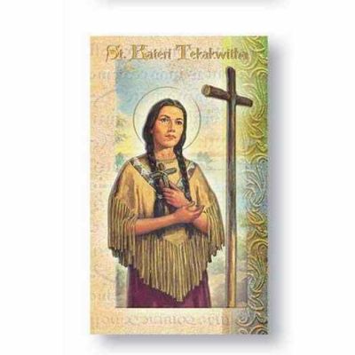 Biography Holy Card Of Kateri Tekakwitha (20 Pack) - 846218039643 - F5-474