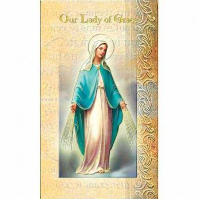 Biography Holy Card Of Our Lady Of Grace (20 Pack) - 846218010901 - F5-277