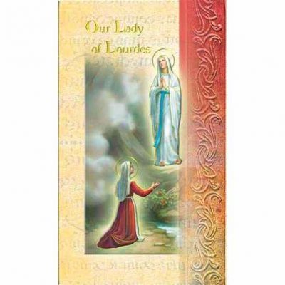 Biography Holy Card Of Our Lady Of Lourdes (20 Pack) - 846218010895 - F5-252