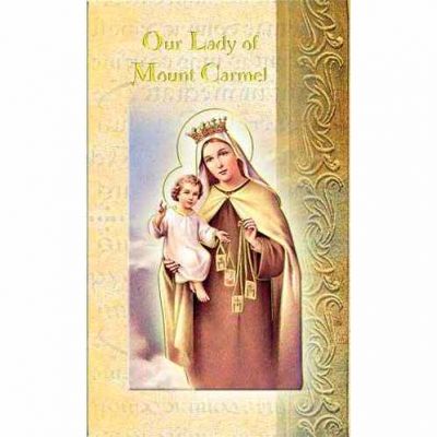 Biography Holy Card Of Our Lady Of Mount Carmel (20 Pack) - 846218010918 - F5-257