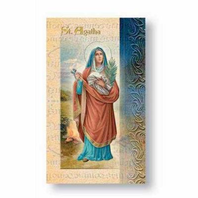 Biography Holy Card Of Saint Agatha (20 Pack) - 846218039476 - F5-400
