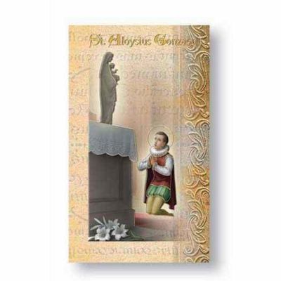 Biography Holy Card Of Saint Aloysius Gonzaga (20 Pack) - 846218039506 - F5-402