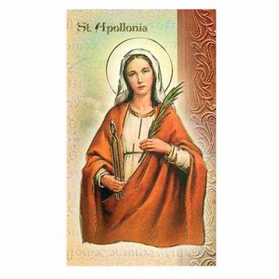 Biography Holy Card Of Saint Apollonia (20 Pack) - 846218043800 - F5-407