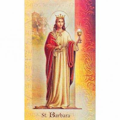 Biography Holy Card Of Saint Barbara (20 Pack) - 846218027992 - F5-408
