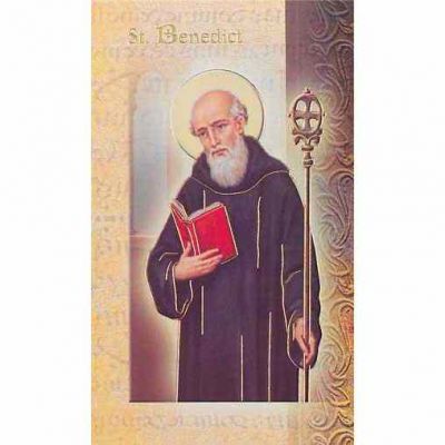 Biography Holy Card Of Saint Benedict (20 Pack) - 846218010567 - F5-645