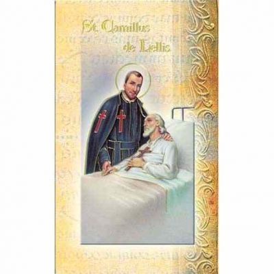 Biography Holy Card Of Saint Camillus Of Lellis (20 Pack) - 846218010864 - F5-414