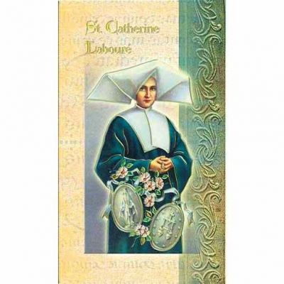 Biography Holy Card Of Saint Catherine Laboure (20 Pack) - 846218010994 - F5-418