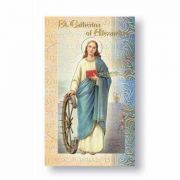 Biography Holy Card Of Saint Catherine Of Alexandria (20 Pack)