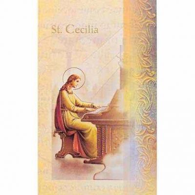 Biography Holy Card Of Saint Cecilia (20 Pack) - 846218028302 - F5-420