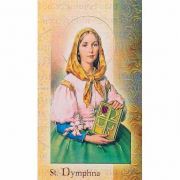 Biography Holy Card Of Saint Dymphna (10 Pack)