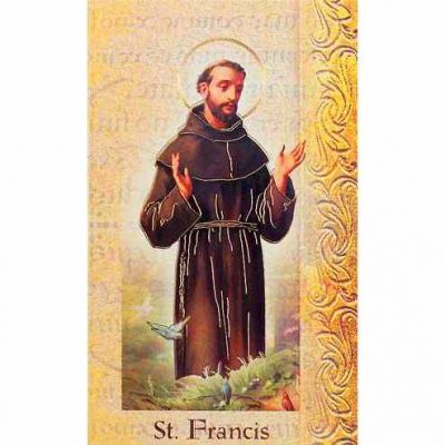Biography Holy Card Of Saint Francis Of Assisi (20 Pack) - 846218010345 - F5-310