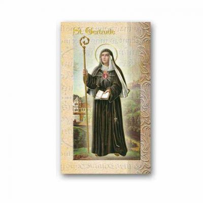 Biography Holy Card Of Saint Gertrude (20 Pack) - 846218043817 - F5-441