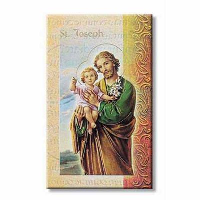 Biography Holy Card Of Saint Joseph (20 Pack) - 846218028203 - F5-630