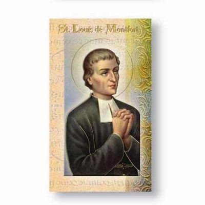 Biography Holy Card Of Saint Louis Marie de Montfort (20 Pack) - 846218039636 - F5-480