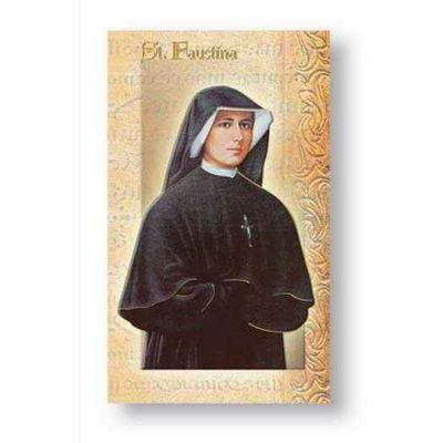 Biography Holy Card Of Saint Maria Faustina (20 Pack) - 846218039681 - F5-487