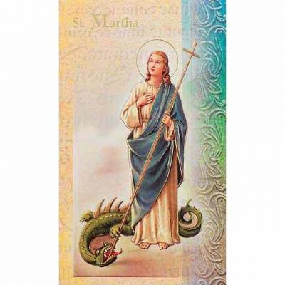 Biography Holy Card Of Saint Martha (20 Pack) - 846218027954 - F5-490