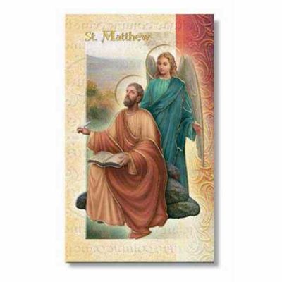 Biography Holy Card Of Saint Matthew (20 Pack) - 846218028241 - F5-500