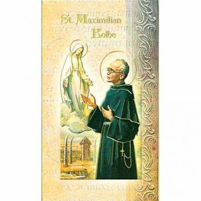 Biography Holy Card Of Saint Maximilian Kolbe (20 Pack) - 846218010734 - F5-502