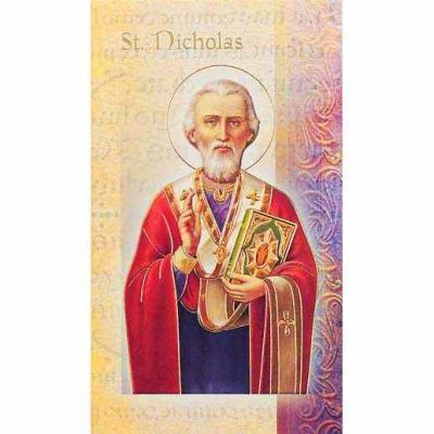 Biography Holy Card Of Saint Nicholas (20 Pack) - 846218010390 - F5-508