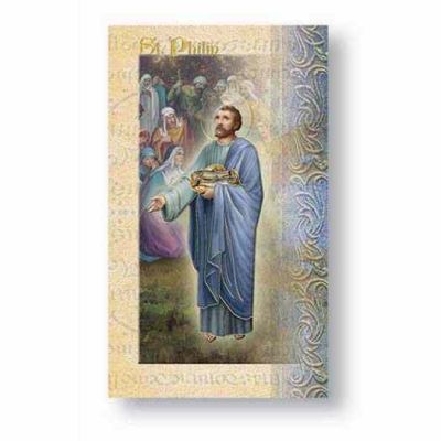Biography Holy Card Of Saint Philip (20 Pack) - 846218039629 - F5-519
