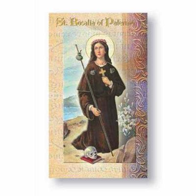Biography Holy Card Of Saint Rosalia Of Palermo (20 Pack) - 846218039612 - F5-537